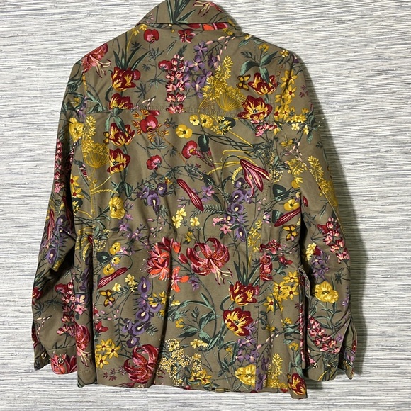 Floral Green Women's Jacket - Picture 10 of 10